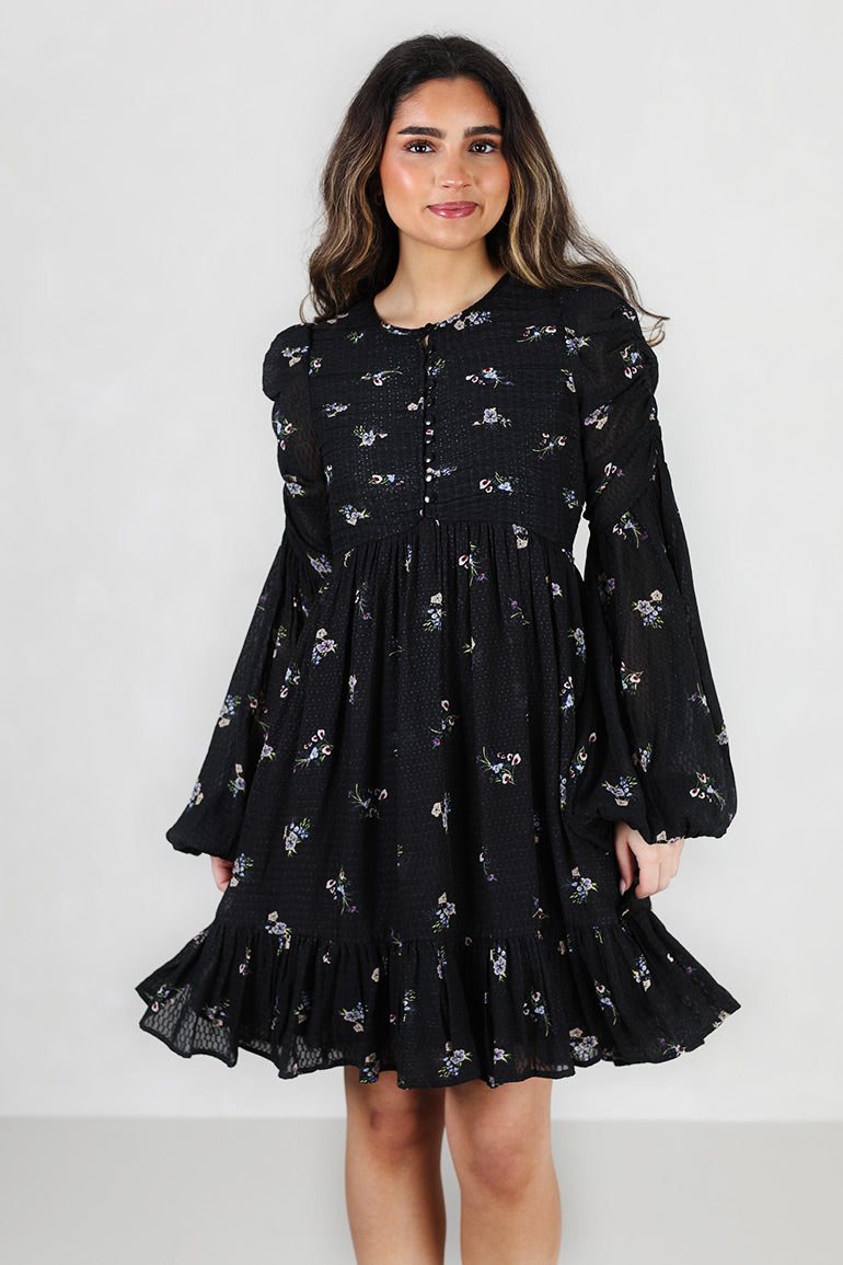 flower fields mini dress Georgette Mini Dress Flower Field – Fine Ting
