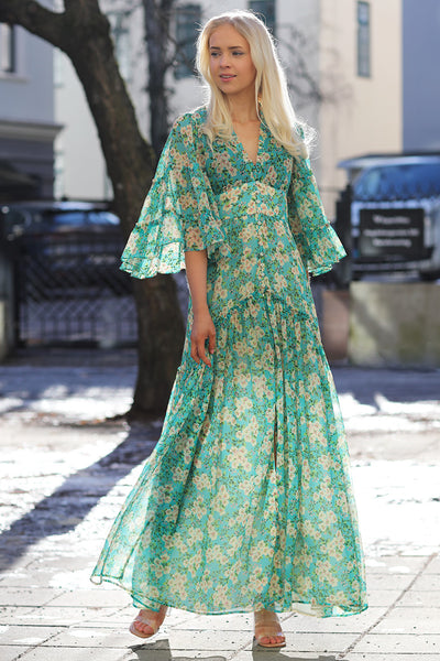 Chiffon dress New York blossom